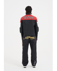 Ed Hardy - 1971 Moto Biker Jacket- Black/Red/White