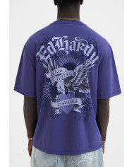 Ed Hardy - Death Before Dishonor Eagle Relaxed T-Shirt - Blue