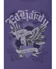 Ed Hardy - Death Before Dishonor Eagle Relaxed T-Shirt - Blue