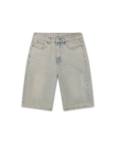 Ed Hardy - Desert Snake Relaxed Denim Jort - Blue Sand Wash