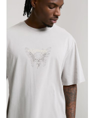 Ed Hardy - Skull Rose Graphic Relaxed T-Shirt - Grey