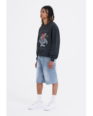 Ed Hardy - Nyc Skull Denim Jorts Shorts - Bleach