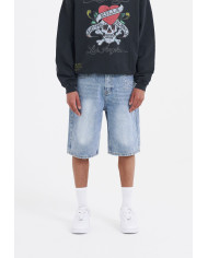 Ed Hardy - Nyc Skull Denim Jorts Shorts - Bleach