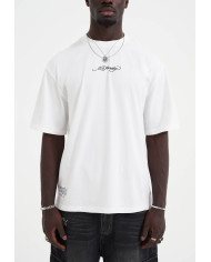 Ed Hardy - Don Wolf Eagle Panther Relaxed T-Shirt - White