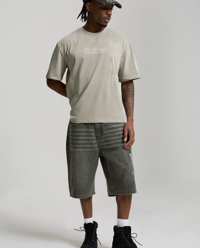 Ed Hardy - Washed Snake Charmer Relaxed T-Shirt - Washed Green