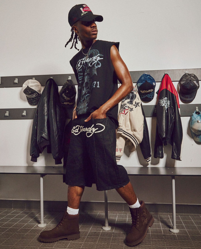 Ed Hardy - Embroidered Panther Relaxed Jeans - Indigo