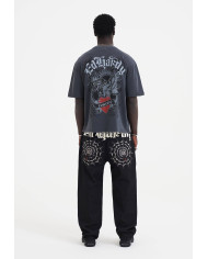 Ed Hardy - Death Before Dishonor Eagle Relaxed T-Shirt - Charcoal