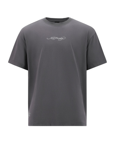 Ed Hardy - Death Before Dishonor Eagle Relaxed T-Shirt - Charcoal