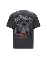 Ed Hardy - Death Before Dishonor Eagle Relaxed T-Shirt - Charcoal