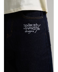 Ed Hardy - Embroidered Panther Relaxed Jeans - Indigo