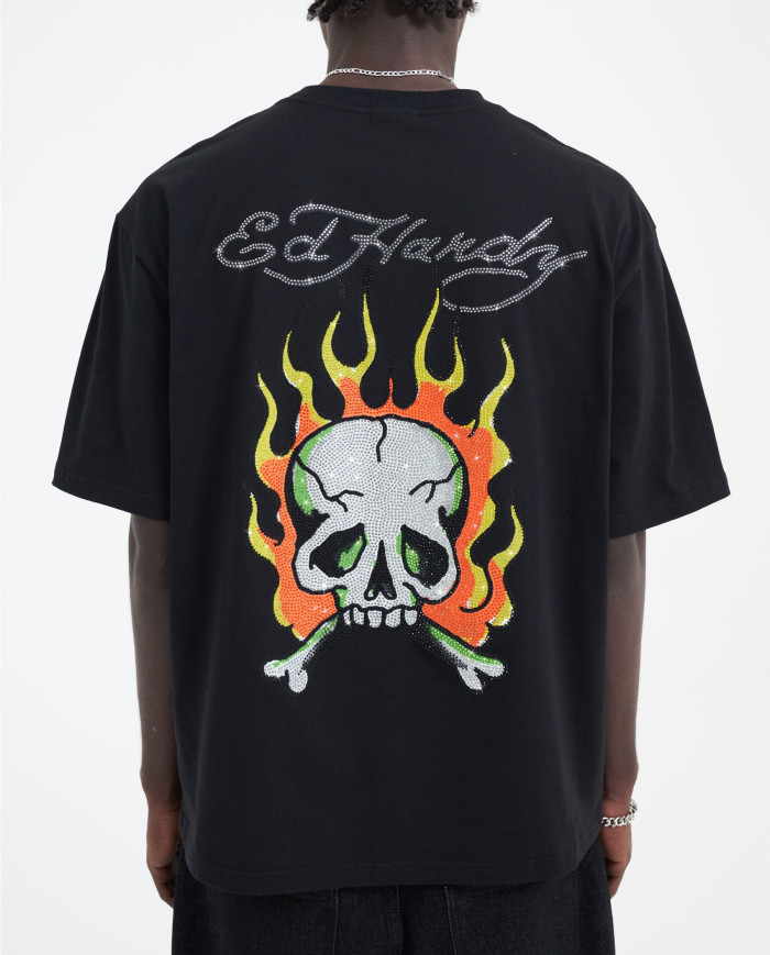 Ed Hardy - Dragon Panther Graphic Regular T-Shirt - Ecru