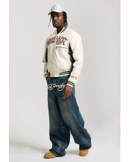 Ed Hardy - 1971 Panther Pu Varsity Bomber - Ecru / Black