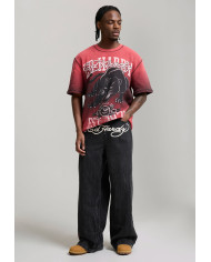 Ed Hardy - Embroidered City Tiger Xxtra Jeans - Black Crease Wash