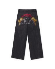 Ed Hardy - Embroidered City Tiger Xxtra Jeans - Black Crease Wash