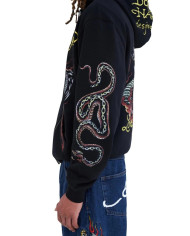 Ed Hardy - Double Venom Graphic Zip Through Hoodie - Black