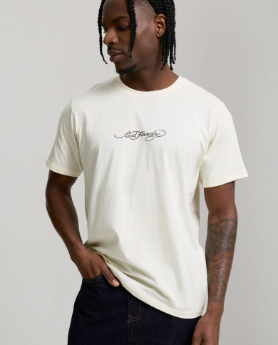 Ed Hardy - Dragon Panther Graphic Regular T-Shirt - Ecru