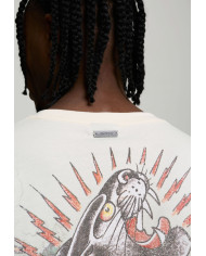 Ed Hardy - Dragon Panther Graphic Regular T-Shirt - Ecru