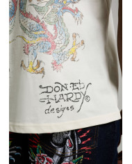 Ed Hardy - Dragon Panther Graphic Regular T-Shirt - Ecru