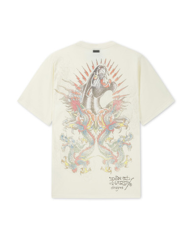 Ed Hardy - Dragon Panther Graphic Regular T-Shirt - Ecru