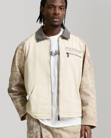 Ed Hardy - Camo Snake Relaxed Utility Jacket - Ecru