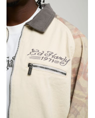Ed Hardy - Camo Snake Relaxed Utility Jacket - Ecru