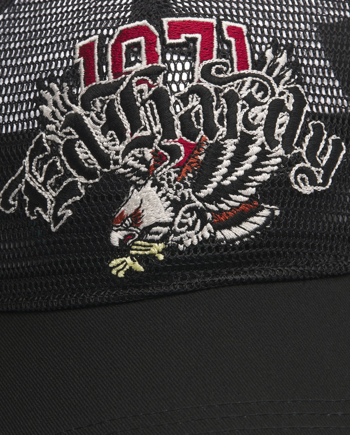 Ed Hardy - 1971 Soaring Eagle Full Mesh 5 Panel Trucker - Black