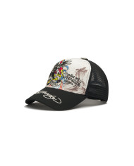Ed Hardy - Tattoo Eagle Graphic 5 Panel Trucker Cap - White