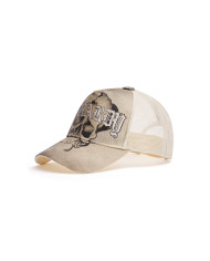 Ed Hardy - Gothic Skull Graphic 5 Panel Trucker Cap - Ecru