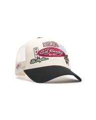 Ed Hardy - Est 1971 Varsity Badge 5 Panel Trucker - White / Black