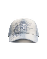 Ed Hardy - Crawling Dragon Washed Denim 5 Panel Cap - Bleach