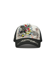 Ed Hardy - Tattoo Eagle Graphic 5 Panel Trucker Cap - White