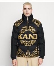 Karl Kani Retro Reversible Puffer Jacket Gold Black