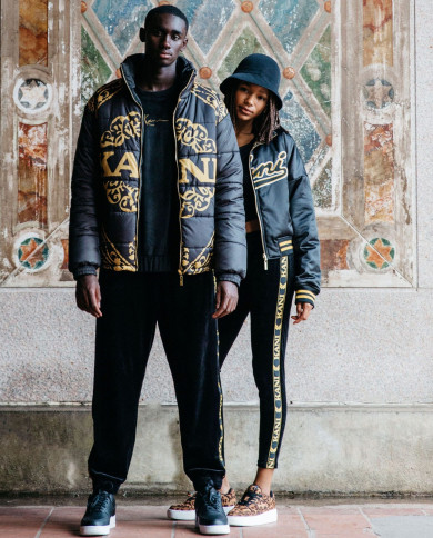 Karl Kani - Retro Reversible Puffer Jacket Gold Black