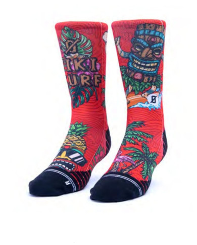 Tiki Surf Sock Red