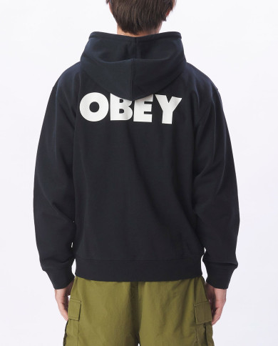 Obey Bold Heavyweight Zip Hood - Black