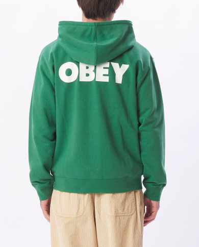 Obey Bold Heavyweight Zip Hood - Palm Leaf