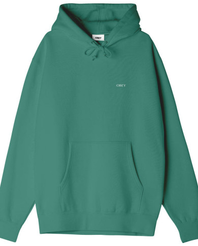 Obey Torn Icon Face Heavyweight Pullover Hood - Palm Leaf