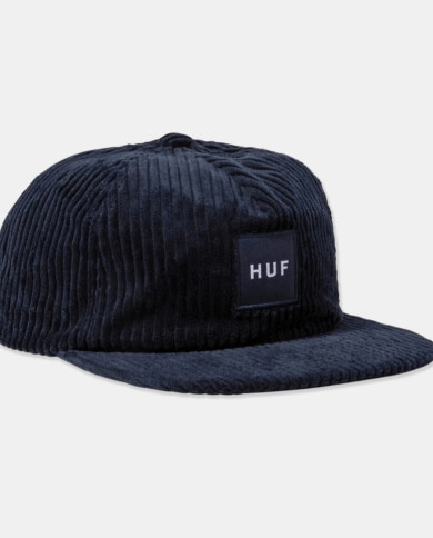 Huf - Box Logo Cord 5-Panel Hat - Navy