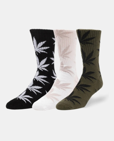 Huf - Set 3-Pack Plantlife Sock - Black/White/Olive