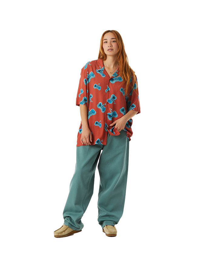 Huf - Bones Resort Shirt - Rose