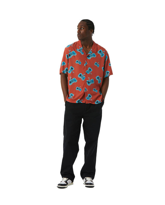 Huf - Bones Resort Shirt - Rose