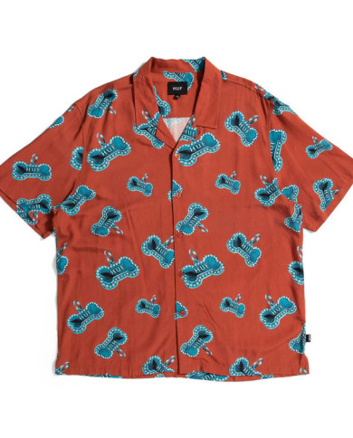 Huf - Bones Resort Shirt - Rose