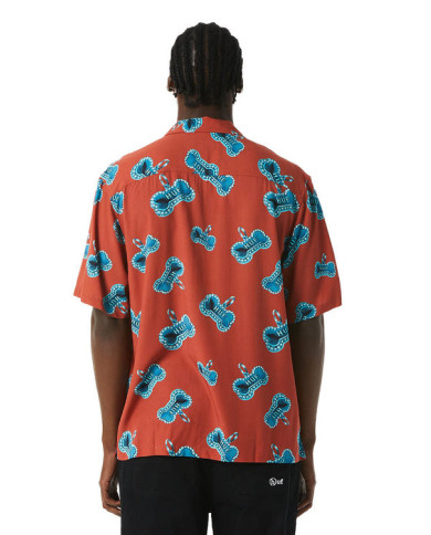 Huf - Bones Resort Shirt - Rose