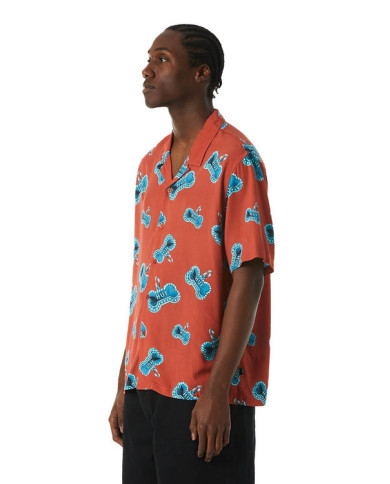 Huf - Bones Resort Shirt - Rose