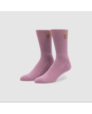 Huf - Green Buddy Embroidered Sock - Mauve Huf - Green Buddy Embroidered Sock - Mauve