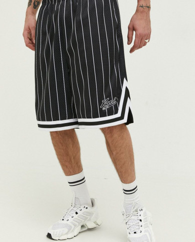 Karl Kani - KK Varsity Pinstripe Mesh Shorts Black Karl Kani - KK Varsity Pinstripe Mesh Shorts Black