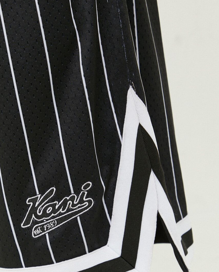 Karl Kani - KK Varsity Pinstripe Mesh Shorts Black