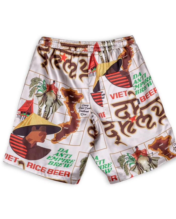 Grimey - Viet Cong Beer Satin Short - White