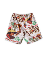 Grimey - Viet Cong Beer Satin Short - White