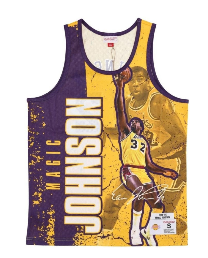 Mitchell&Ness - NBA Player Burst Mesh Tank - LA Lakers - Magic Johnson